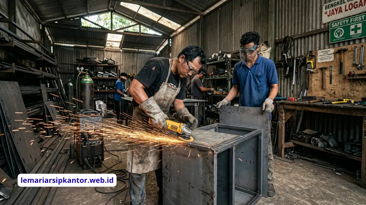 Jasa Pembuatan Custom Lemari File Kantor Bahan Pelat Baja